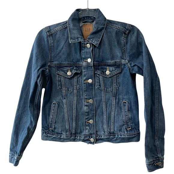 GAP Women's Denim Jacket Blue Medium Wash Size XS - Picture 6 of 6